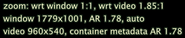 VQMP window parameters